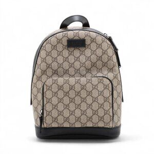 Gucci GG Supreme Leather Backpack Beige